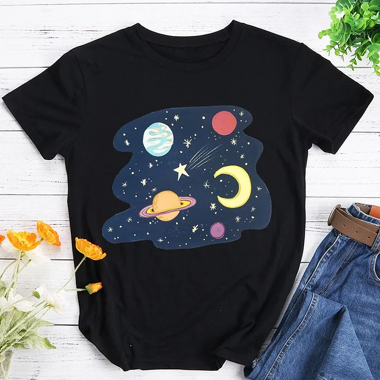 Space Planets Space Lover Gift T-Shirt Tee -603978-Annaletters