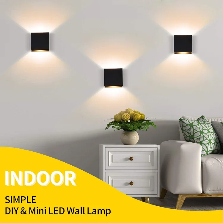 Klighten Wandleuchte Innen, 2 Stück – 5W, Mit Austauschbarer G9 LED, Warmweiß 3000K, Schwarz, Für Wohnzimmer & Mehr