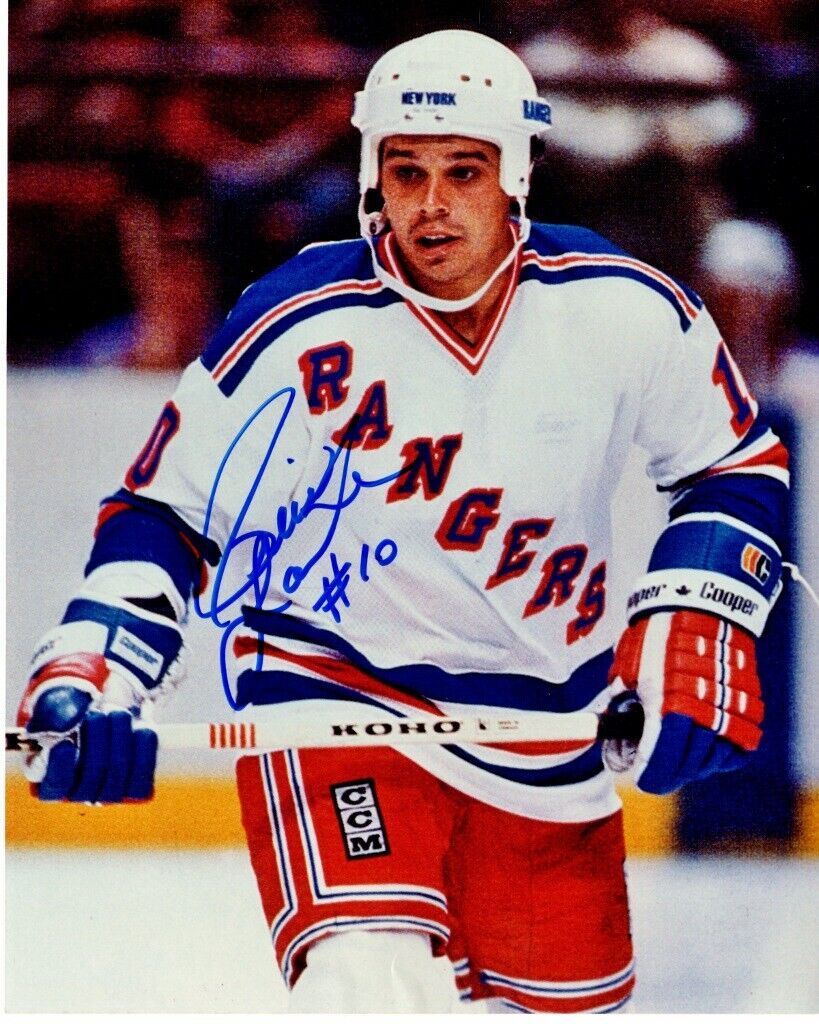 Pierre Larouche Signed - Autographed New York Rangers 8x10 inch Photo Poster painting