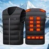 22 Heating Zones Electric Heated Vest USB V Neck Thermal Clothes for Outerwear