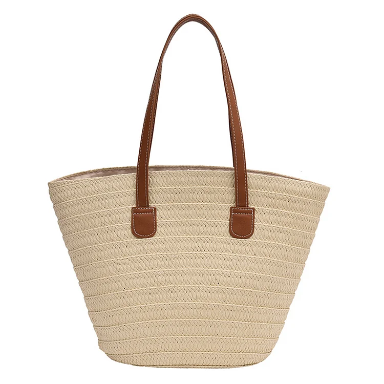Summer Shoulder Bag Fashion Straw Hand-Woven Handbags Large Capacity for Work-Annaletters