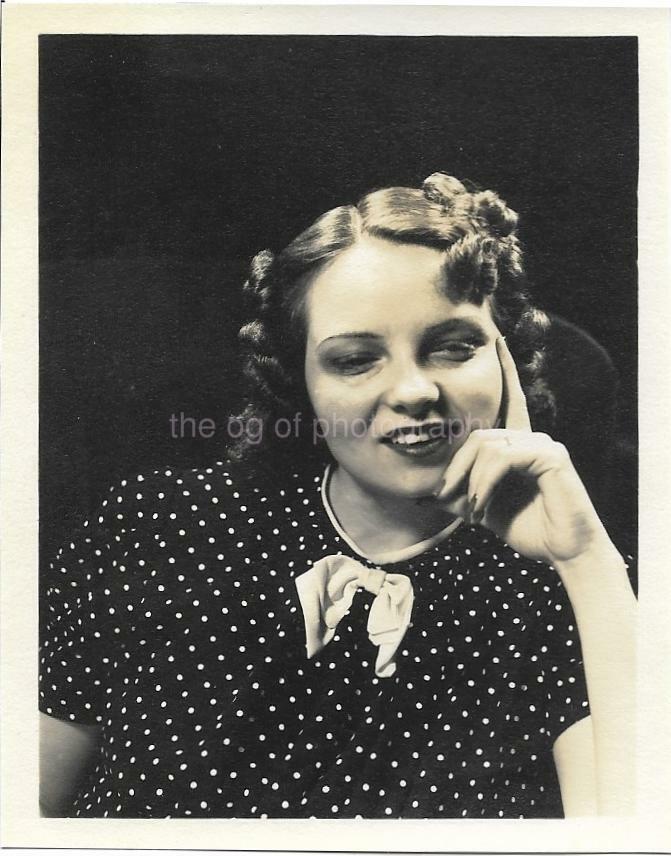 WHEN SHE WAS YOUNG Found Photo Poster paintinggraph WOMAN bwPortrait VINTAGE 99 3