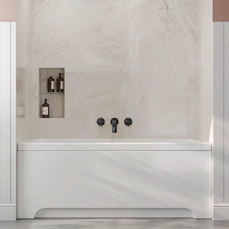 SFS-1107-BK EVERSTEIN TWO-HANDLE CONTROL MODERN WALL MOUNTED BATHTUB FAUCET