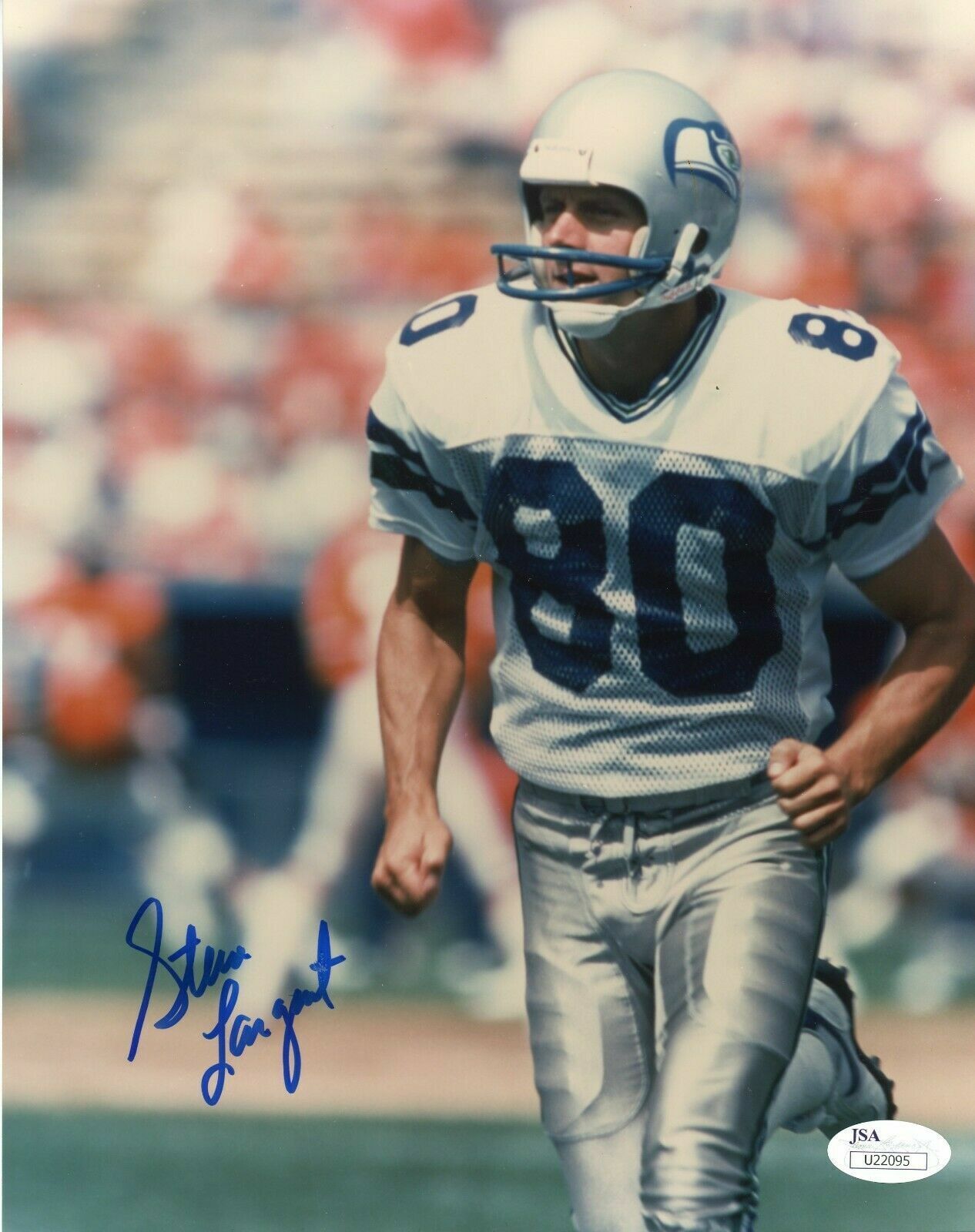 Steve Largent Signed 8x10 JSA COA Photo Poster painting Autograph 8x Seattle Seahawks HOF