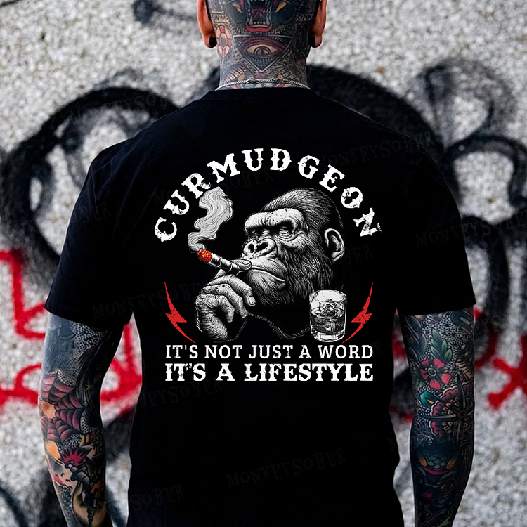 Curmudgeon It's Not Just A Word It's A Lifestyle Monkey T-shirt