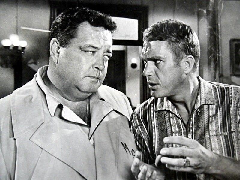 JACKIE GLEASON & STEVE McQUEEN 8 x 10 Publicity Photo Poster painting Soldier In The RAIN AK1541