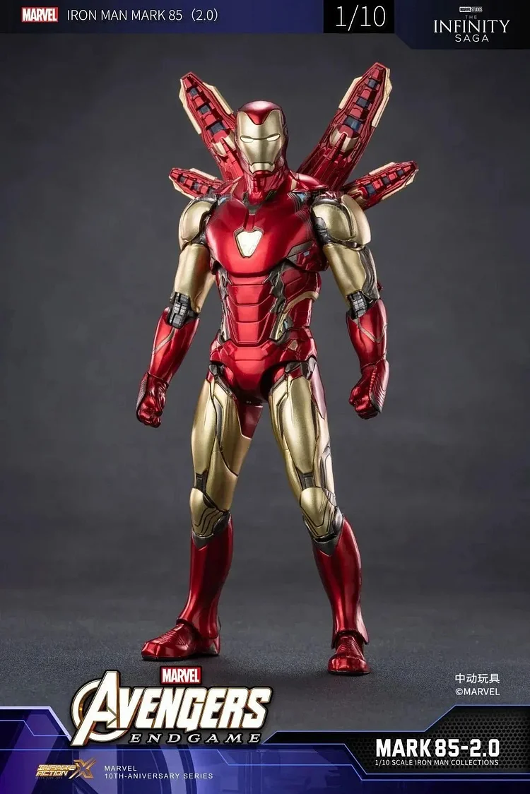 PRE-ORDER ZD Toys Marvel Infinity Saga Iron Man Mark MK85 Ver 2.0 (1907-85) 1/10 Action Figure