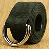 Double D Ring Metal Buckle Belt Punk Canvas Belt