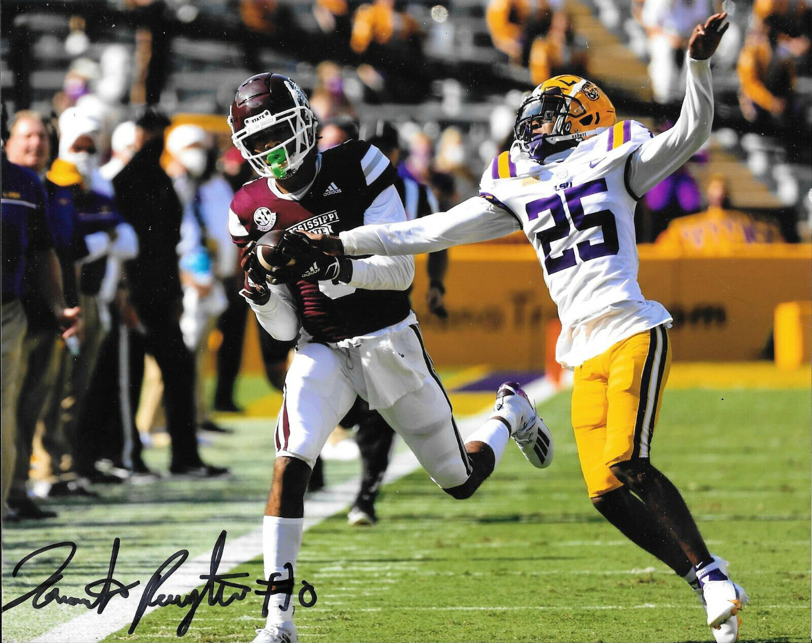 JaVONTA PAYTON HAND SIGNED MISSISSIPPI STATE BULLDOGS 8X10 Photo Poster painting W/COA