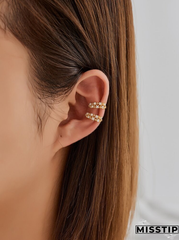 Rhinestone Decor Ear Cuff