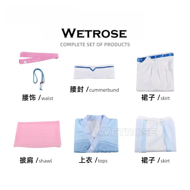 [Wetrose] Pre-Order Blue Archive Takanashi Hoshino Anime Hanfu Game Outfit Cosplay Costume