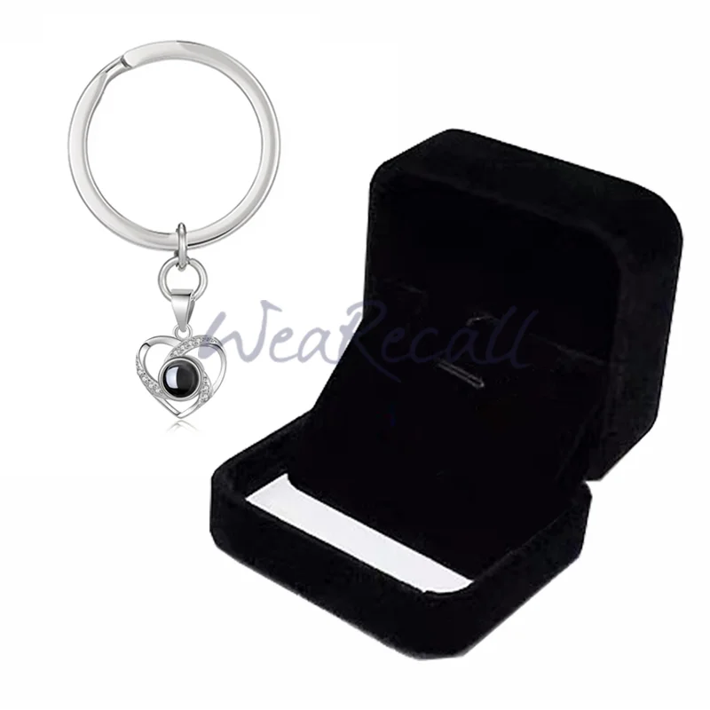 2023 Projector Picture Custom Personalized Heart Photo Keychain wetirmss