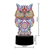 DIY Special Shaped Diamond Painting Owl LED Light Cross Stitch Embroidery