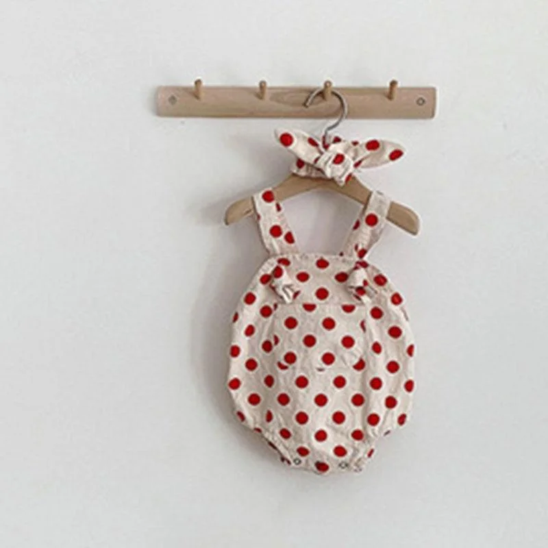 2020 Summer Baby Girl Set 1-3Yrs Baby Girls Clothing Sets Baby Dot Short Sleeve Top + shorts+ Hair Belt 3pcs/Set