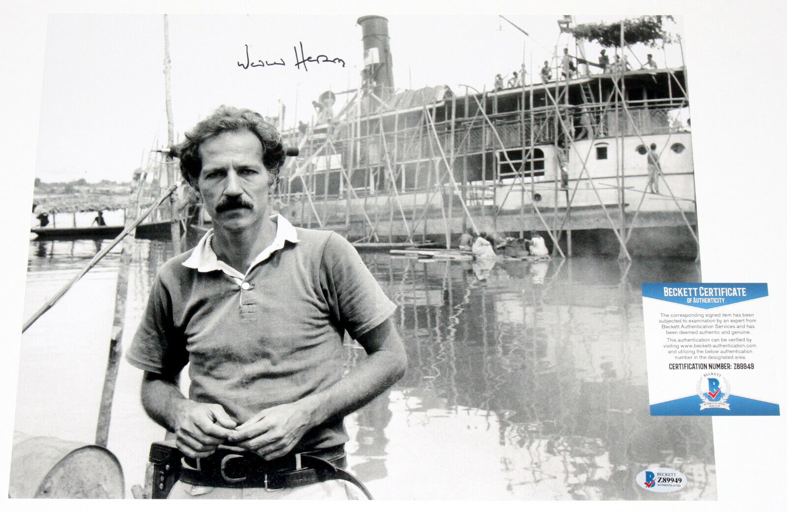 DIRECTOR WERNER HERZOG SIGNED 11x14 MOVIE Photo Poster painting B FITZCARRALDO BECKETT COA BAS