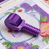Diamond Art Roller Tools and Accessories for Rhinestone Embroidery with 10 Ridges Diamond Art Roller Straightener for Craft Lover Beginners (Solid Purple)