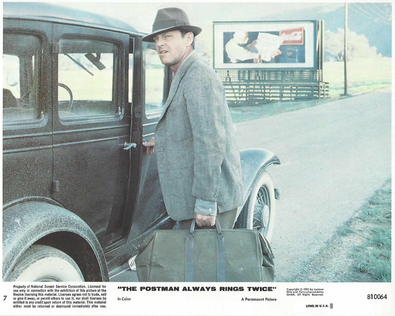 The Postman Always Rings Twice Original 8x10 Lobby Card Poster 1981 Photo Poster painting #7