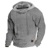 Men's Hoodie Outdoor Sports Solid Color Long Sleeve Daily Tops Apricot by Inlyline