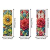 (US Only)3Pcs Flowers DIY Diamond Painting Bookmark Art Projects for Reading Enthusiasts