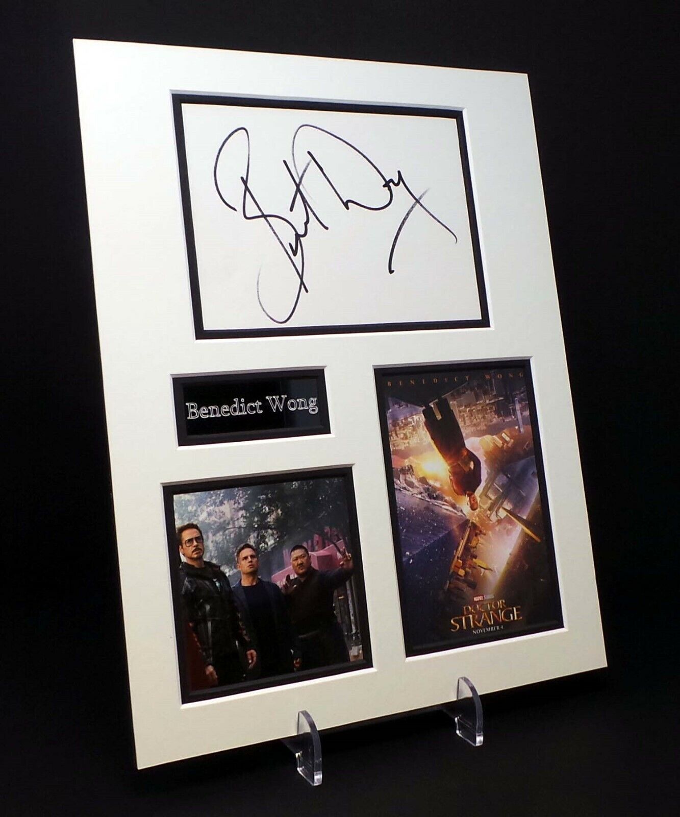 Benedict WONG Signed Mounted Photo Poster painting Display AFTAL Plays Wong in Doctor Strange