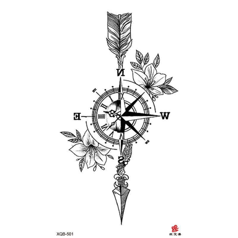 Sdrawing Full-arm Waterproof Tattoo Sticker Symbol Totem Animal Skeleton Small Arm Tattoo Sticker