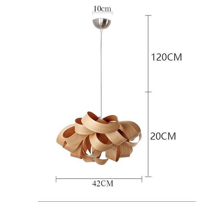 Japanese Wooden LED Chandelier Nordic Living Room Bedroom Dining Table Lamp Ceiling Chandeliers Bar Art Loft Decoration Lighting