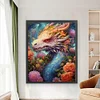 >SALE<Full Embroidery Eco-cotton Thread 11CT Print Flower Dragon Cross Stitch 50x60cm
