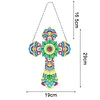 5D DIY Special Shaped Diamond Painting Cross Hanging With Lamp String Kit