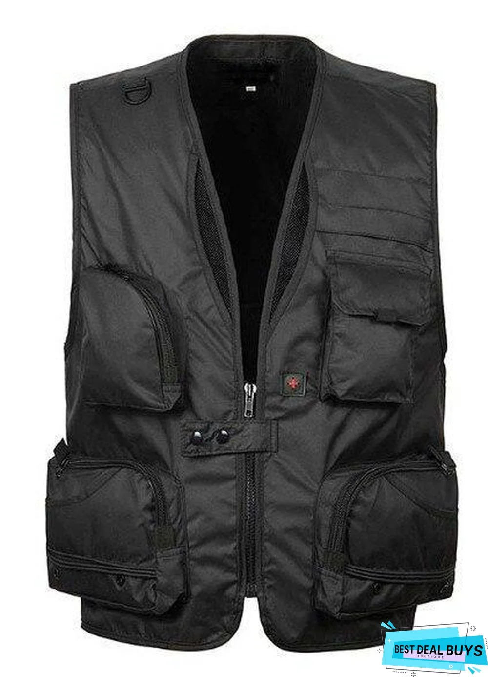 Mens Christmas Equipment Cardigan Vests Waistcoat Plus Size Outerwear Clothing Photographer Sleeveless Jacket