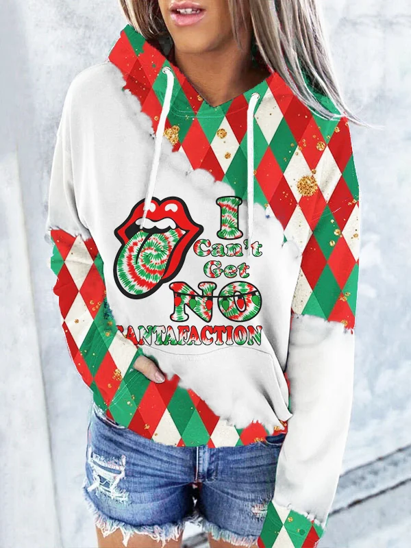 Wearshes I Can't Get No Santafaction Christmas Long Sleeve Hoodie