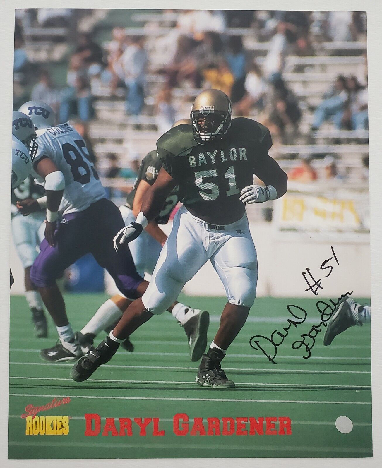 Daryl Gardener Signed Signature Rookies 8x10 Photo Poster painting College Baylor NFL RAD
