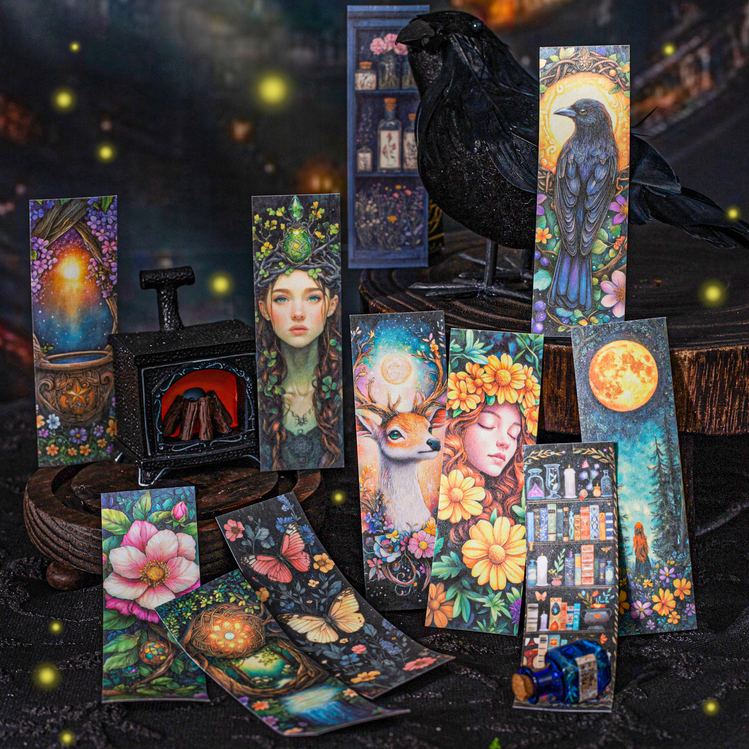 와시 스티커북 - 마법의 두루마리 시리즈 빈티지 숲 캐릭터 동물