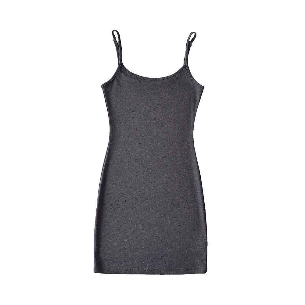 Uveng Trendy Women's Dress Summer Sexy Solid Color Slim High Waist Elastic Bag Hip Halter Skirt Short Skirt