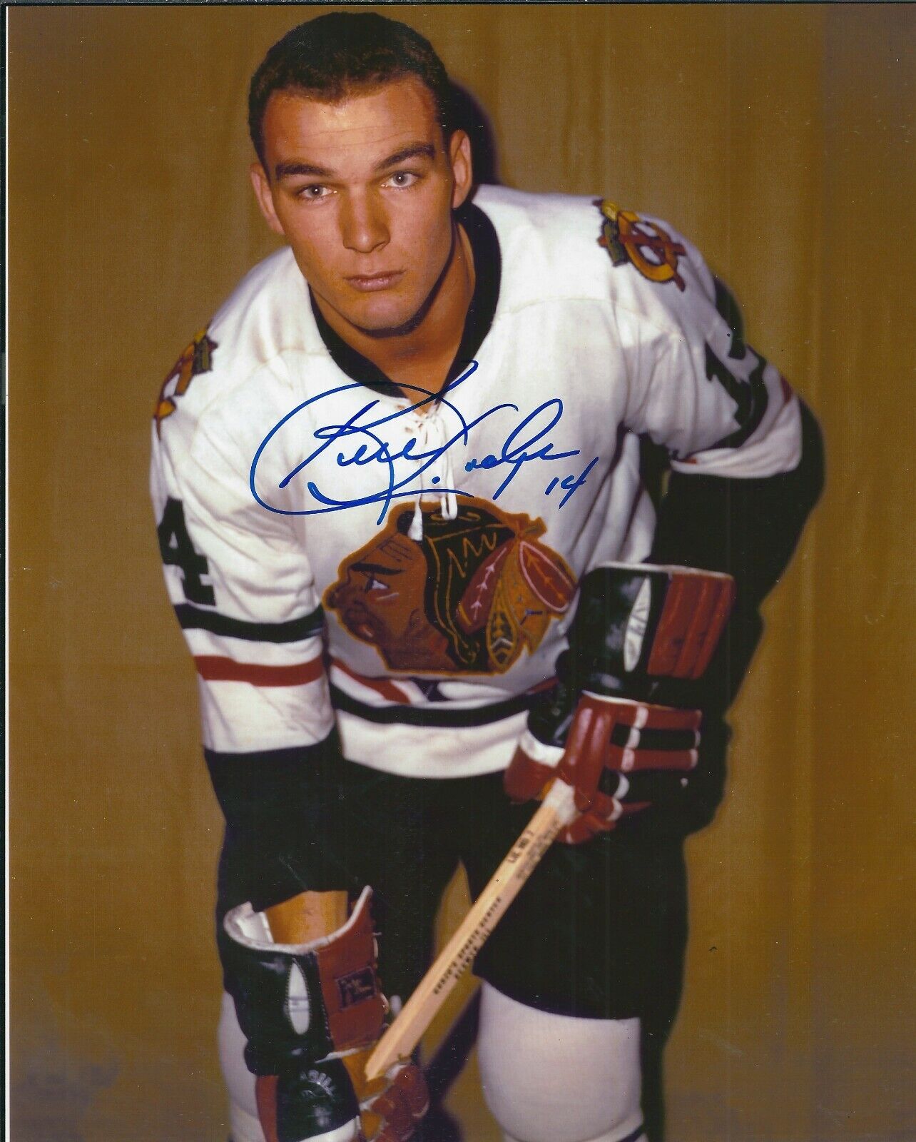 Signed 8x10 KEN HODGE Chicago Blackhawks Autographed Photo Poster painting - COA