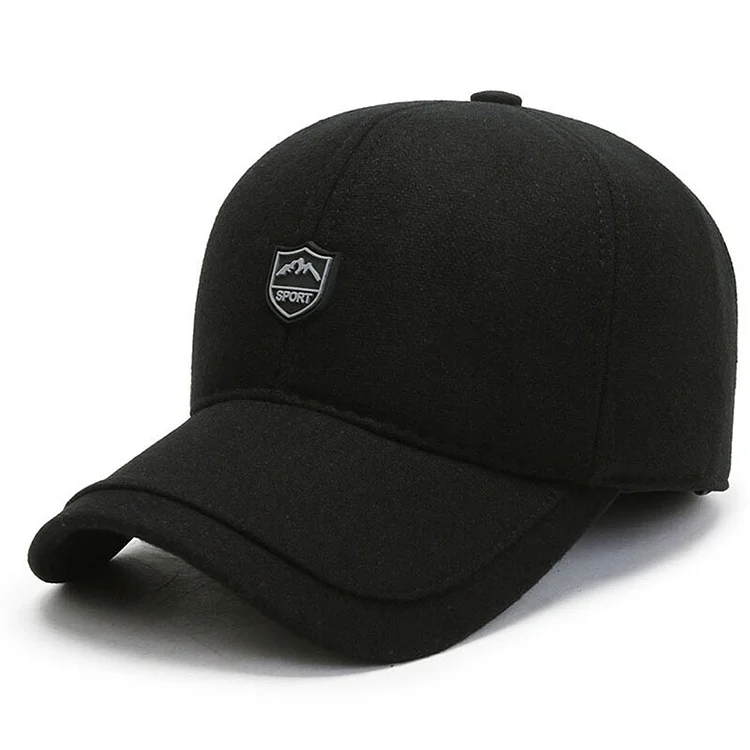 Men Wild Sunshade Sun Protection Black Baseball Cap with Ear Protect Winter Women Sport Cotton Warm Hats Male Kpop Bone Unisex