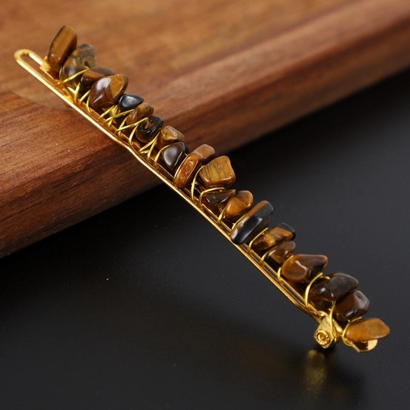 Women’s Retro Geometric Natural Crystal Hair Clip