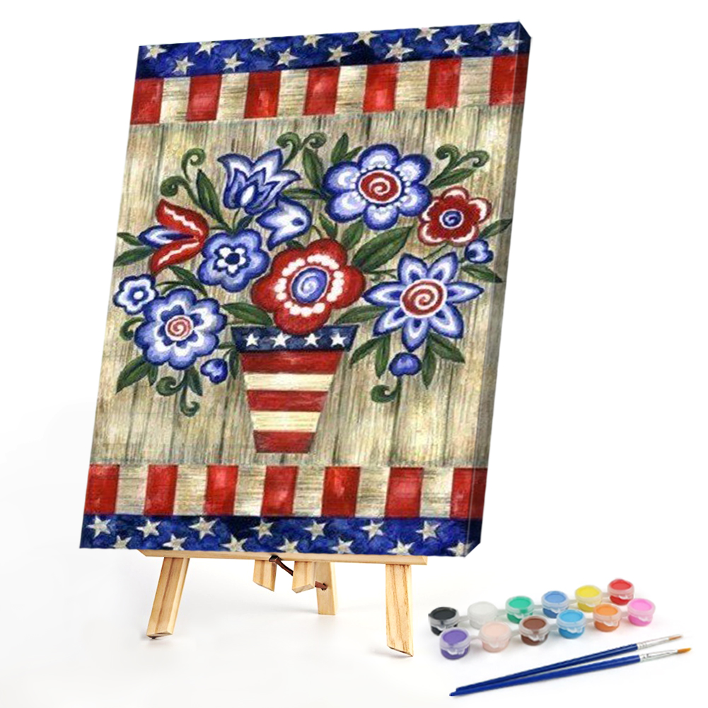 

30*40CM - Paint By Numbers - Flower Flag, 501 Original