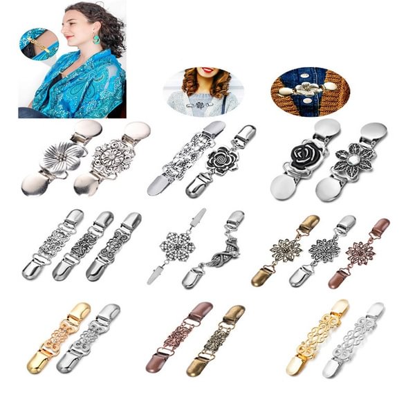 21 Types Charm Gift Shirt Collar New Winter Cardigan Clip Sweater Blouse Pin Shawl Brooch Duck Clip Clasps - Shop Trendy Women's Fashion | TeeYours