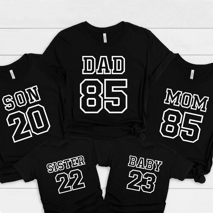 BlanketCute-Personalized family Cotton Letter Casual T-shirt | 56