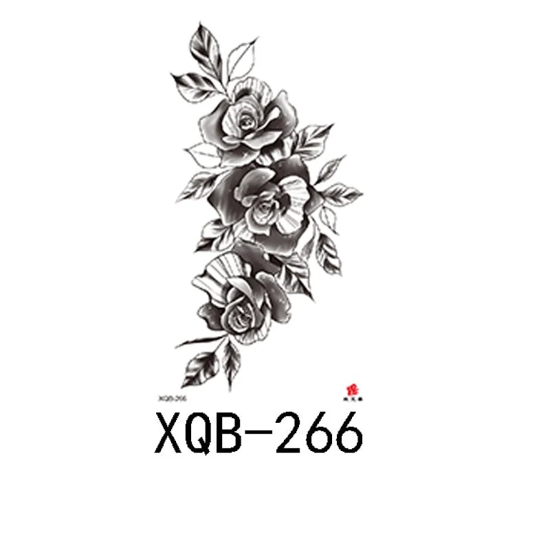 Small Full Arm Waterproof Tattoo Sticker Half Arm Arm Painted Flower Animal Arm Lasting European and American Tattoo Sticker
