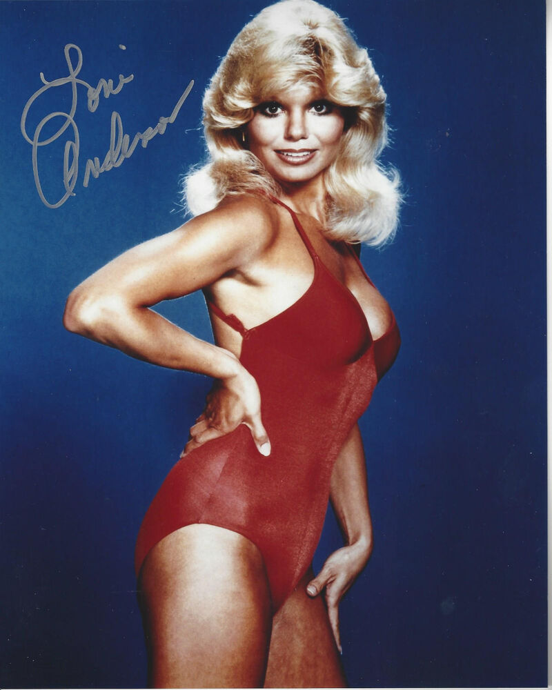 Actress Loni Anderson  autographed 8x10 color Photo Poster painting