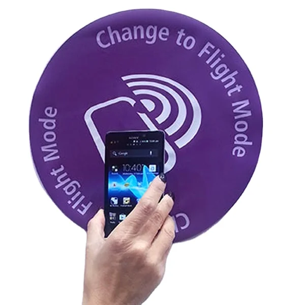 Custom tap to change flight mode nfc posters