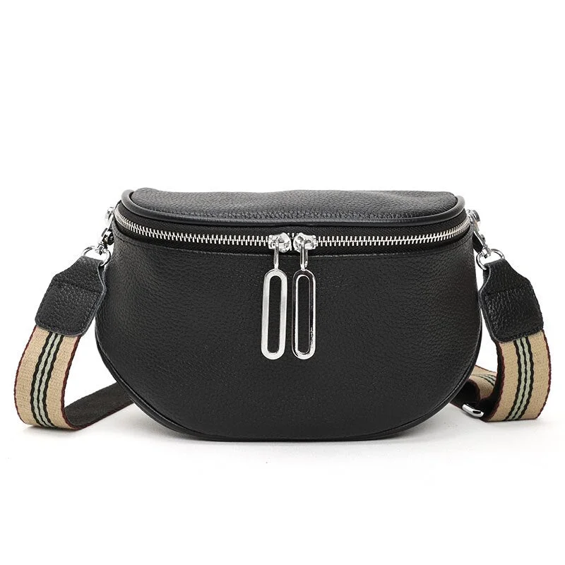 2021 Women's Fashion Bucket Bags High Quality Genuine Leather Handbags Designer Shoulder Bags White Messenger Saddle Bag