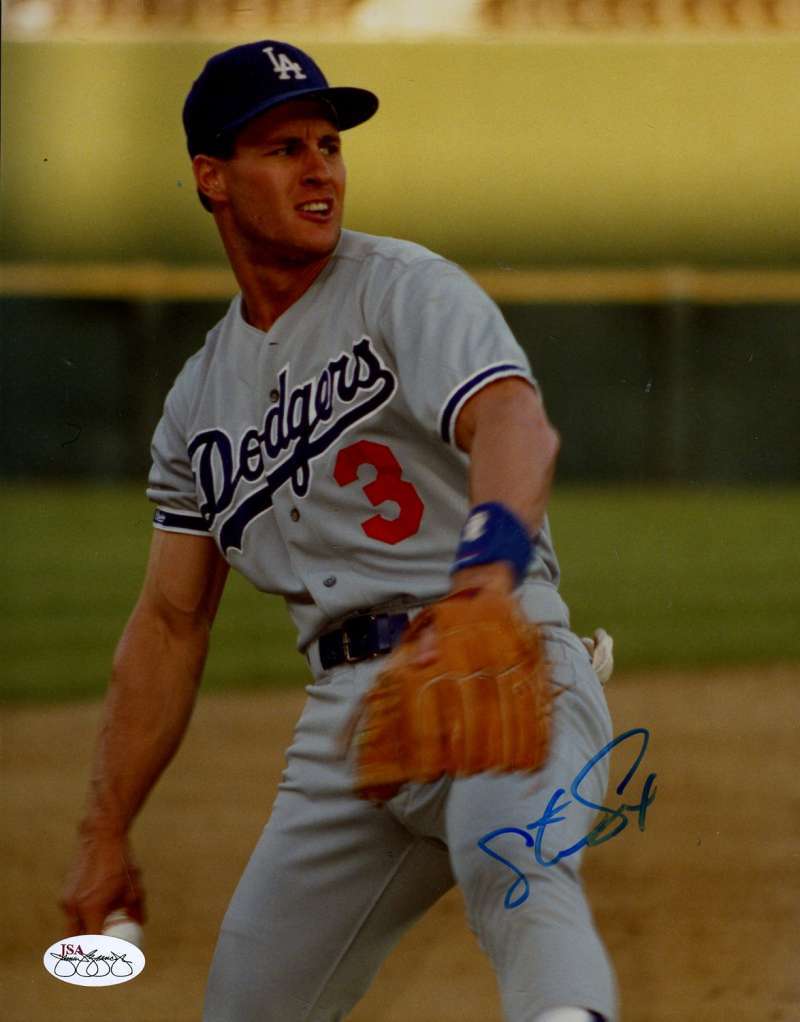 Steve Sax 1/1 Original Image Signed Jsa Cert Sticker 8x10 Photo Poster painting Authentic Autogr