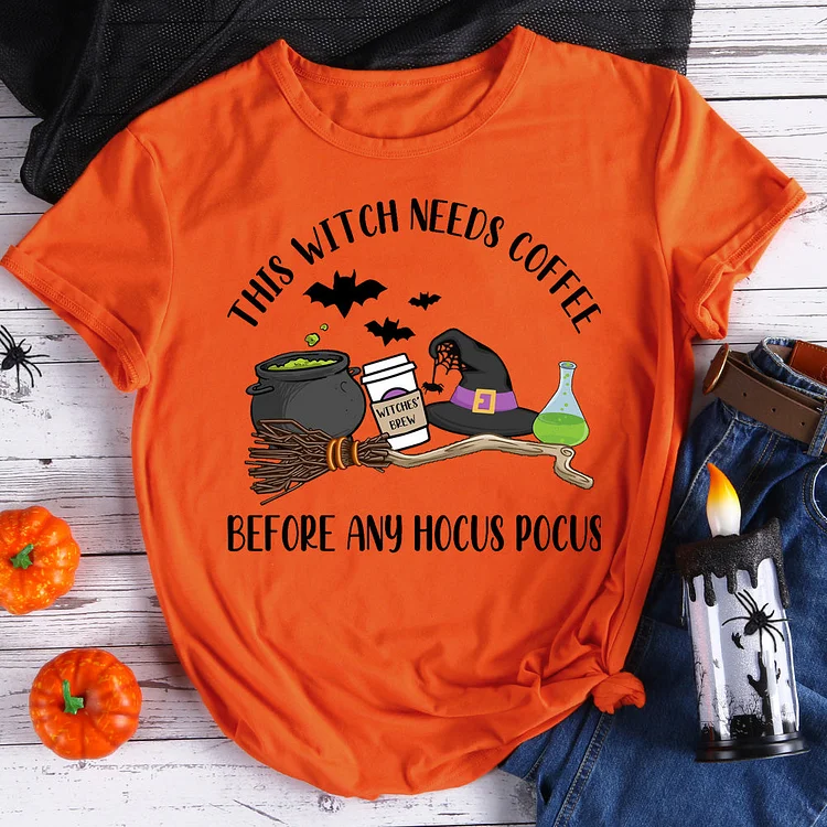 This Witchy Mama Needs Coffee T-Shirt-06882