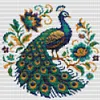 Peacock-18CT Stamped Cross Stitch 20*20cm