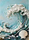 DIY Pearl Painting - Handmade Self - Adhesive Pearls - Ocean waves