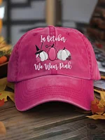 Unisex Autumn Pink Pumpkin In October We Wear Pink Hat