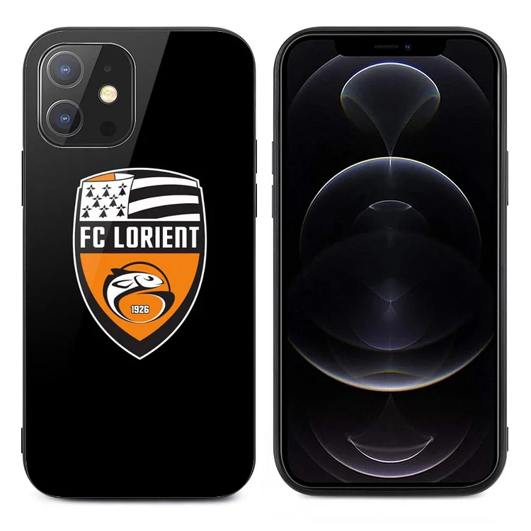 FC Lorient Coque En Verre Pour IPhone 12 Series Verre Trempé Protection Écran