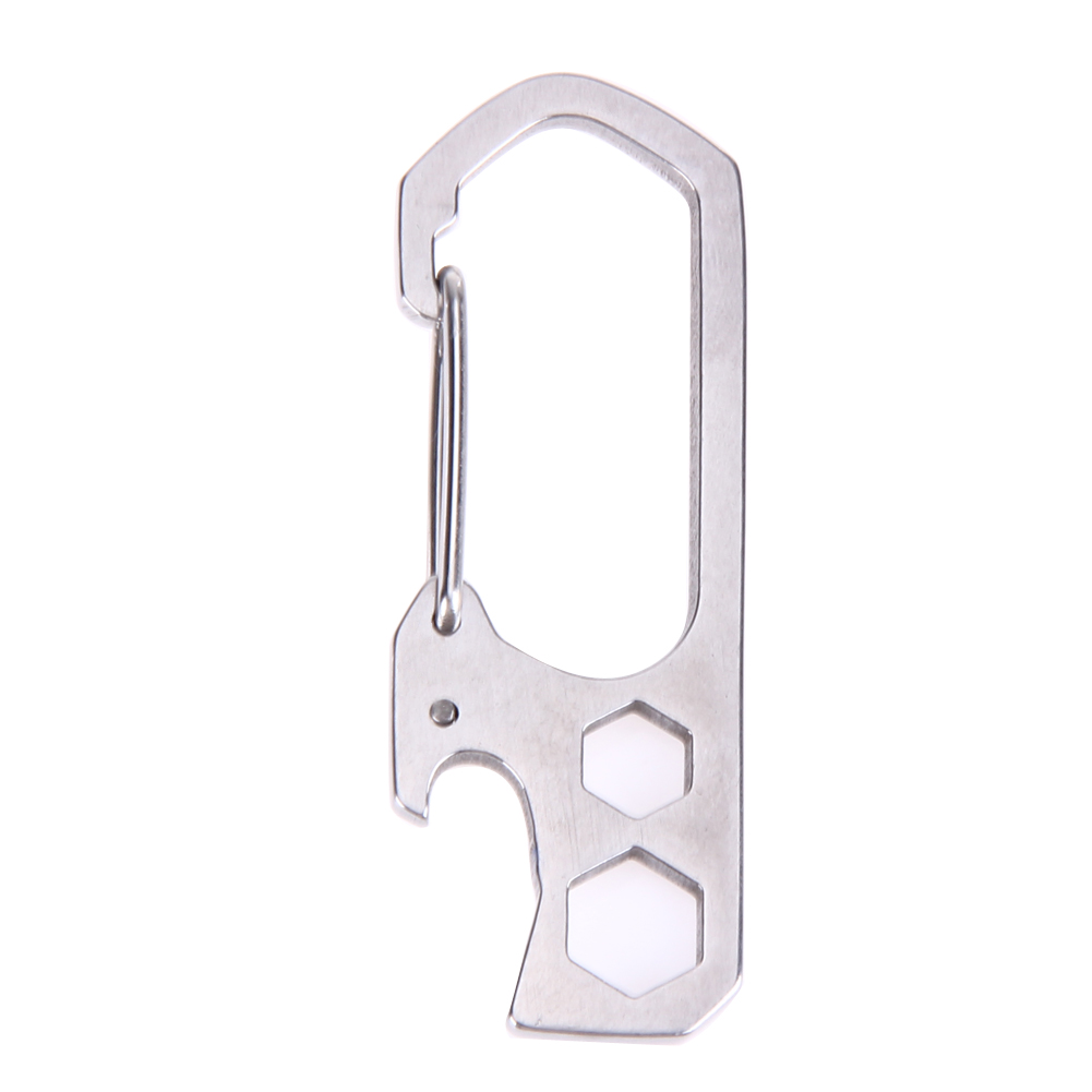 

Mountaineering Buckle Tool Pry Key Chain Screwdriver Stainless Steel Bar, 银色, 501 Original